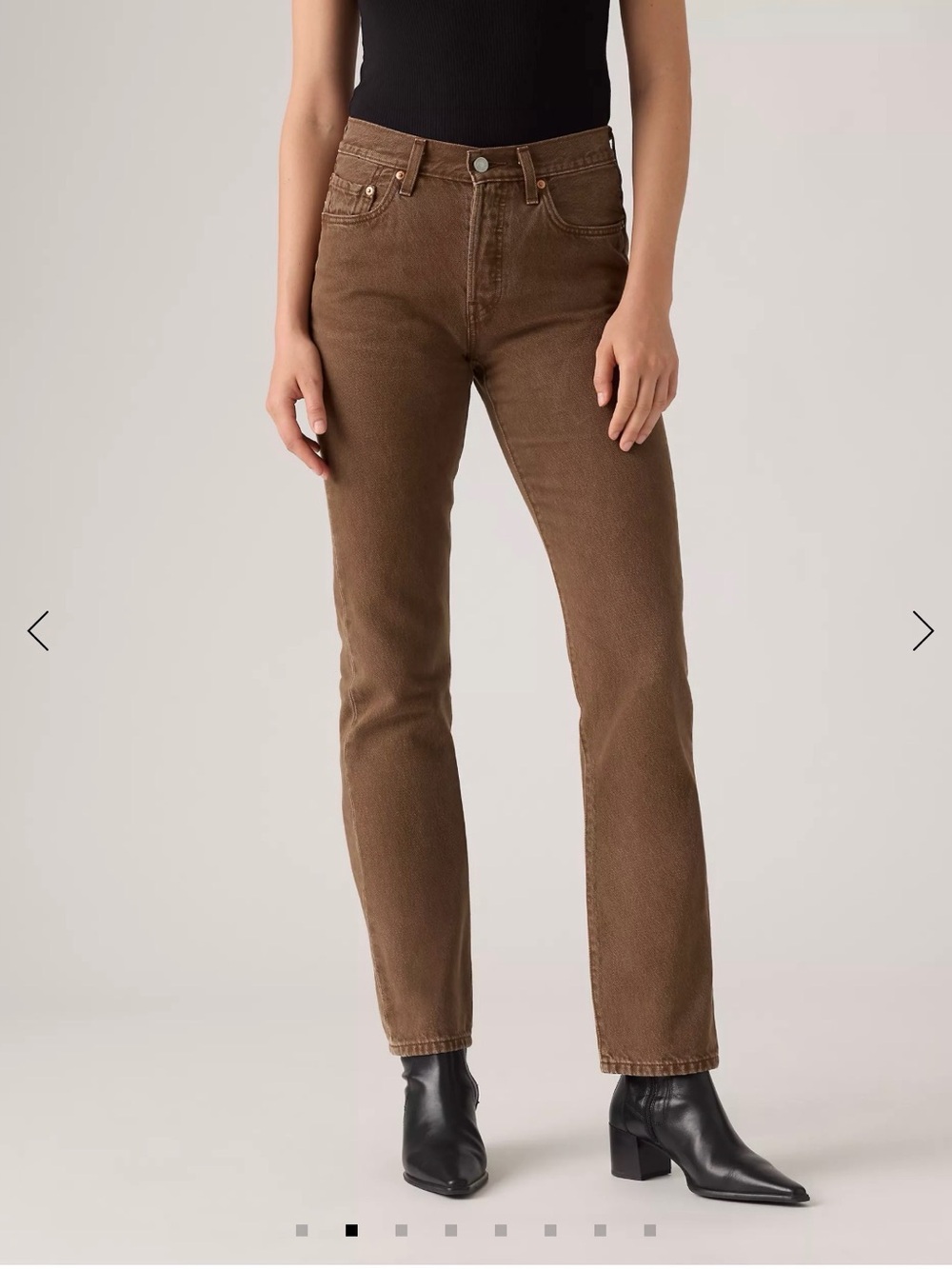Y2K Vintage Levi’s 501s in Washed Brown color- 32 x 30